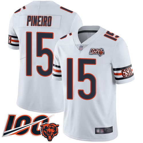 Chicago Bears Limited White Men Eddy Pineiro Road Jersey NFL Football #15 100th Season Vapor Untouchable->youth nfl jersey->Youth Jersey
